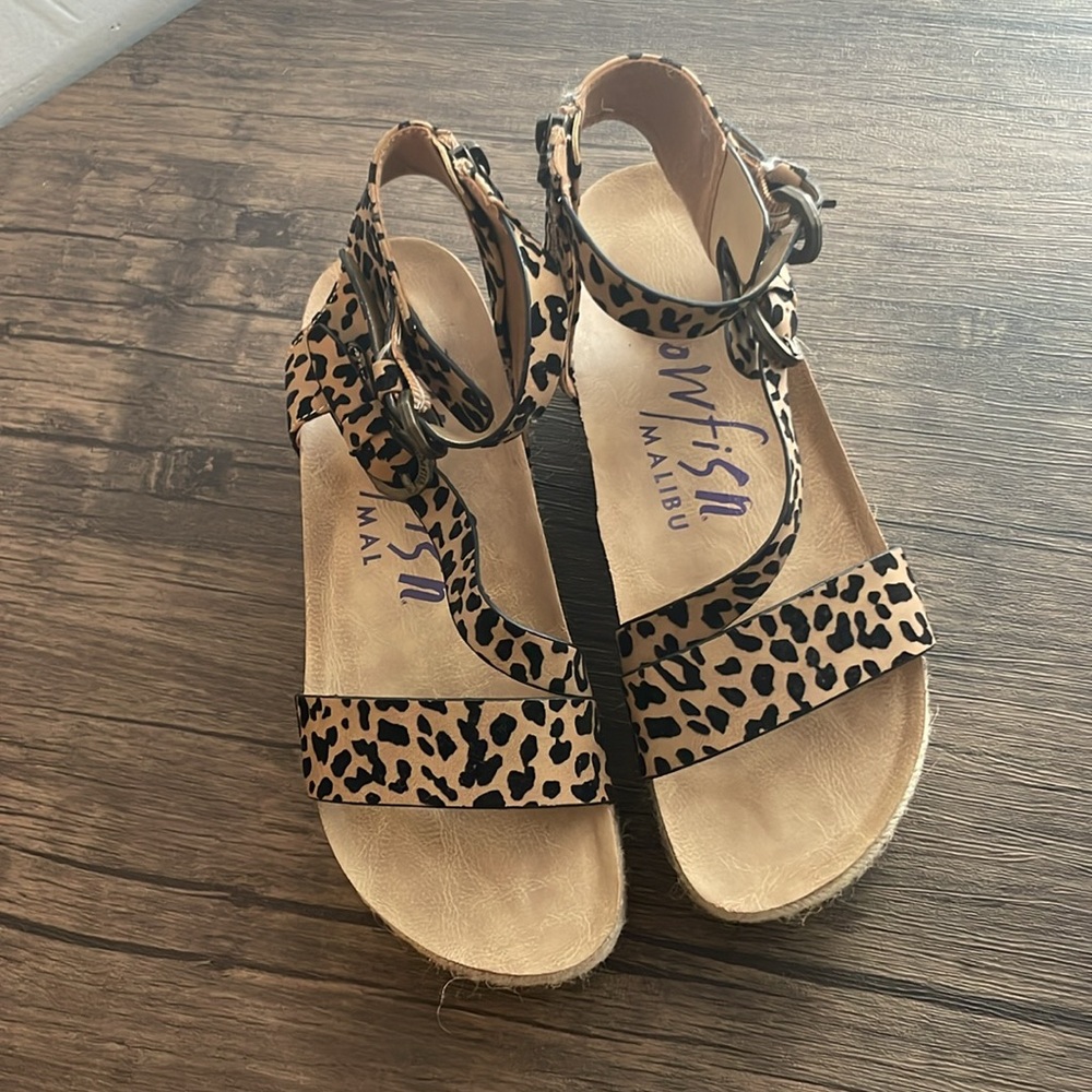 Blowfish Tan Leopard Sandals - Picture 2 of 3